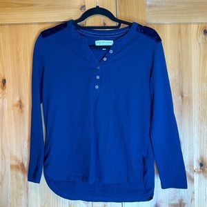 Live Love Lounge Henley with crushed velvet details